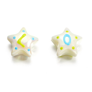 Acrylic Star <b>Beads</b> Two Tone Gradient Hand Painted Loose <b>Beads</b> For Jewelry Making DIY Accessories Mobile Phone Chain Spacers - Product Image 5