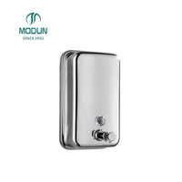 MODUN Distributeur de savon liquide moderne en acier inoxydable, distributeur de savon moussant pour les mains, 500 ml/800 ml/1000 ml, garantie 1 an, utilisation sur le bureau, salle de bain, hôtels