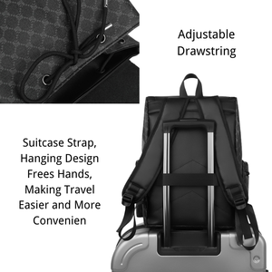 กระเป๋าเป้สะพายหลังแบบมีเชือกผูกสำหรับผู้ชายทันสมัย ​​กระเป๋าค้างคืนความจุขนาดใหญ่พร้อมดีไซน์พิมพ์ลายที่ทันสมัย - Product Image 6