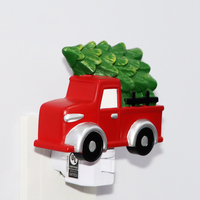 Veilleuse LED pour véhicule en forme de sapin de Noël, en ABS et verre, sans danger pour les enfants, décoration de salon, cadeau personnalisé pour voiture, vente en gros
