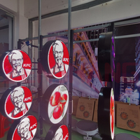TENSHANG P2.5 Tam Renkli İç ve Dış Mekan Dairesel TV Ekranlı Çift Taraflı Logo Özelleştirilebilir Reklam LED Yuvarlak Ekran
