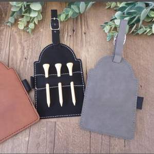 Disesuaikan kecil kulit Golf tee Tag kantong Golf klub tas promosi tee pemegang - Product Image 4