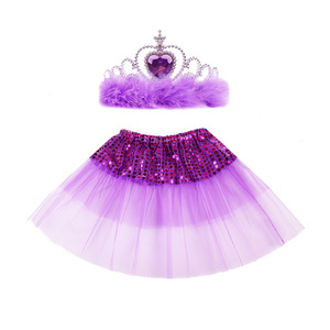 Robe de princesse Elsa scintillante pour filles, fête d'Halloween, anniversaire, paillettes, jupes tutu pour filles de 3 à 8 ans - Product Image 2