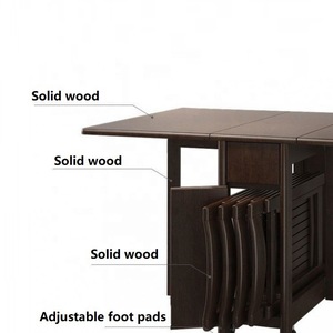<b>Foldable</b> storage <b>dining</b> <b>table</b> and <b>chair</b> set, multi-functional home <b>table</b> and <b>chair</b> set, simple and creative complete set of - Product Image 3