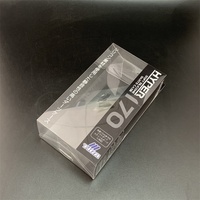 Boîte en PVC pliable en plastique PET transparente transparente avec logo personnalisé avec cintre