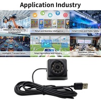 Mini Cámara USB UVC con Visión Nocturna, 1080P, IP65 Impermeable, 10 Leds IR de 940nm, para Autos, Flotas de Vehículos y Nidos de Aves