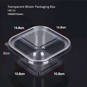 Boîtes à biscuits en plastique PET <span class=keywords><strong>de</strong></span> qualité alimentaire personnalisées, contenants d'emballage transparents rectangulaires <span class=keywords><strong>pour</strong></span> logo et taille personnalisés - Product Image 3