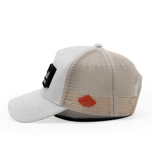 Patch bordir <span class=keywords><strong>Hook</strong></span> <span class=keywords><strong>and</strong></span> <span class=keywords><strong>Loop</strong></span> Patch Custom Velvet Mesh topi Trucker produsen klasik 5 Panel desain Logo Anda sendiri - Product Image 3
