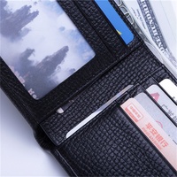 Dompet Kulit Rusa Hitam Mewah Unisex Menbense Berkualitas Tinggi, Penjepit Sudut Besi Multi-Kartu, Fitur Anti Maling Multifungsi