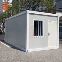 Maison conteneur modulaire préfabriquée en panneaux sandwich, démontable et transportable, mini-cabane pour chantier, camping ou abri de jardin