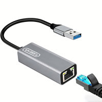 Adaptador Ethernet Gigabit USB a RJ45 FJGEAR de 1000 Mbps, Sin Controladores, Plug-and-Play para Computadora Portátil, Escritorio, Impresora, Oficina en Casa, Viajes