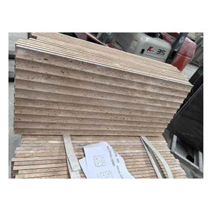 Longue <span class=keywords><strong>dalle</strong></span> baguettes de pierre courbe cannelée concave pour carreaux concaves muraux dalles de travertin personnalisées à vendre buffet en marbre mosaïque - Product Image 2