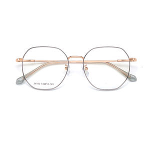 Montures de lunettes ovales en alliage gris météorite 34760, monture complète antidérapante unisexe, fabriquées à Danyang - Product Image 2