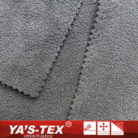 Tissu polaire en polyester recyclé Double brosse et double secousse écologique et anti-pilule pour les vestes des garçons Techniques tissées