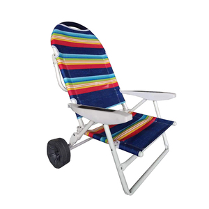 Kejie Modern Outdoor Furniture Portable Lightweight Fold <b>Backpack</b> Metal Kid 600D Polyester Fishing Style Beach Chair <b>with</b> <b>Wheel</b> - Product Image 2