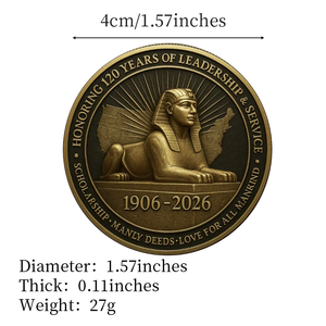 Moneta Commemorativa Vintage in Bronzo con Rilievo Colorato per Anniversario di Fraternità, Souvenir Artigianale in Metallo 'Primo tra Tutti <span class=keywords><strong>i</strong></span> Servitori' - Product Image 4