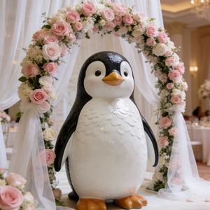 Escultura de Pingüino de Fibra de Vidrio de Tamaño Real para Jardín, Moderna, Ecológica, al Mejor <span class=keywords><strong>Precio</strong></span>, para Decoración del Hogar - Product Image 1