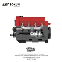 PB PB8869 Nuevo MOC 4G63 Mini Motor, Juguete de Ensamblaje DIY, Modelo de Adorno para Niños, Regalos de Cumpleaños, 216 Piezas, Juego de Bloques de Construcción