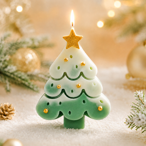 Bougie parfumée <span class=keywords><strong>d</strong></span>écorative en forme de sapin de Noël vert, idéale <span class=keywords><strong>pour</strong></span> la maison, les fêtes et les cadeaux. - Product Image 1