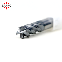 ZANHO Fraise à queue plate haute performance AlTiN à 4 cannelures, fraiseuse CNC, coupe-carbure, bord de coupe 10mm/8mm, OEM/ODM, haute vitesse HRC52
