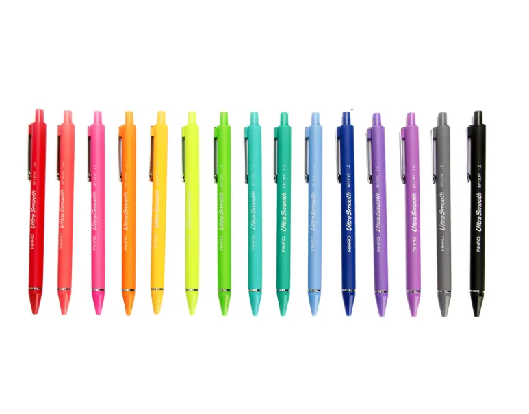 Retractable Custom Multicolor School Supplies Stationery Ballpoint Pens