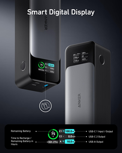 Banco de Energía para <span class=keywords><strong>Anker</strong></span> <span class=keywords><strong>737</strong></span>, Cargador Portátil para Laptop de 140W Máx. con 3 Puertos, 24,000mAh, Pantalla Inteligente - Product Image 4