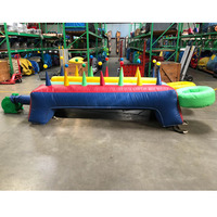 Jeu de ballon flottant interactif gonflable Jeu de ballon flottant Jeux de carnaval en plein air pour enfants de 2 à 14 ans PVC Portable