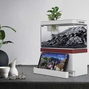 FREESEA Akuarium Ikan Cupang Kotak Kecil Berkualitas Tinggi dengan Lampu LED & Pompa <span class=keywords><strong>Filter</strong></span> Air Elektrik Plastik Ramah Lingkungan - Product Image 5