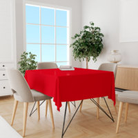 Vente chaude de haute qualité tissu Restaurant luxe rouge Restaurant nappe rectangulaire nappe de noël