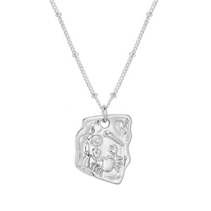 Gemnel Dainty 925 <strong>Silver</strong> <strong>Jewelry</strong> Gold Satellite Chain Summer Beach Style <strong>Crab</strong> Pendant Necklace - Product Image 6