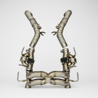 Sistem Knalpot Tuning Sport untuk Ferrari SF90 Downpipe Twin Pipe High Flow Racing Exhaust Accessory