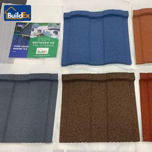 Toiture en métal enduite <span class=keywords><strong>de</strong></span> pierre moderne Feuilles <span class=keywords><strong>d</strong></span>'<span class=keywords><strong>ardoise</strong></span> ondulées colorées Bâtiment ignifuge <span class=keywords><strong>Prix</strong></span> compétitifs Toiture en acier - Product Image 5