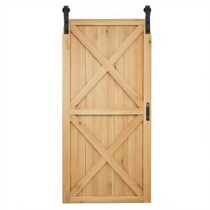 Kit completo de herrajes ajustables de latón para guía de suelo de puerta corredera tipo granero |   Oficinas, Baños y Apartamentos Modernos y Duraderos - Product Image 1