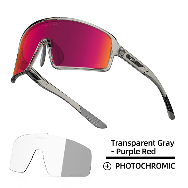 Gris Transparente - Rojo Púrpura