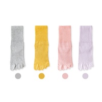 Chaussettes de Séparetion d'Orteils en Coton Anti-Odeur, 4 Paires Unies, En Gros, pour Femmes