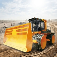 Compacteur de déchets pour déchets industriels et ménagers, déchets volumineux ou débris de construction, distribués, grossièrement mélangés et compactés