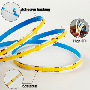 Tira de LED COB Flexible de un Solo Color, 480 320 LED, Alta Luminosidad, Iluminación Lineal 3000K-6500K, Decoración del Hogar, Tira de LED sin Puntos - Product Image 4