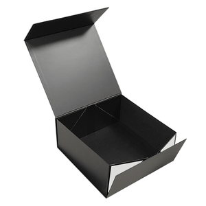 Wholesale Custom <b>Design</b> <b>Printed</b> Black Folding Cardboard Magnetic Gift Box <b>Packaging</b> With Magnetic Lid - Product Image 2