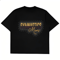 Transferts de strass personnalisés pour maman gymnaste, motifs thermocollants pour T-shirt