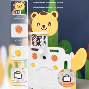 Parc <span class=keywords><strong>de</strong></span> jeux pour bébé Mom's Peace of Mind Choice, en matériau HDPE moderne et souple, pliable facilement, extensible et emboîtable - Product Image 4