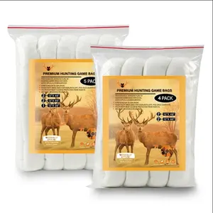 Sacos de carne para jogos de caça, sacos grandes de carne para Elk Caribou De, sacos de carne para jogos de caça, reutilizáveis e respiráveis, selados a vácuo, resistentes a riscos