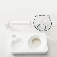 Mangeoire automatique en plastique pour animaux de compagnie bol pour chat avec fontaine d'eau fournit nourriture et eau pour chats et chiens