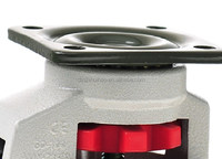 Roulette pivotante industrielle rétractable de 3 pouces pour usage intensif de 250kg en aluminium, fer, nylon, hauteur réglable, mise à niveau principale OEM