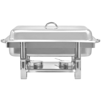 YITIAN Réchaud de buffet hydraulique pliant en acier inoxydable pour service de mariage et traiteur, chauffe-plats de buffet, ensemble chauffe-plats
