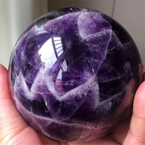 Sphère d'améthyste de rêve en cristal naturel en gros, artisanat sculpté écologique, pierre précieuse de guérison, cadeau de décoration de pièce Feng Shui - Product Image 2