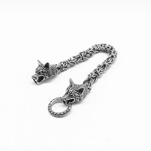 Pulsera de acero de titanio con cabeza de lobo yunnique, joyería Punk Hip Hop para hombre, regalo, pulsera de cadena a la moda - Product Image 2