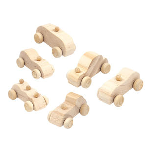 Jouets de voiture en bois non finis, écologiques et peignables, blocs de construction en bois à peindre soi-même pour projets d'artisanat pour enfants - Product Image 5