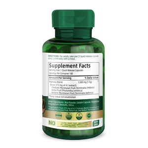 Cápsulas de Extractos de Triphala de Alta Calidad con Soporte para la Digestión, el Colon y el Sistema Inmunológico, Suplemento de Triphala - Product Image 2