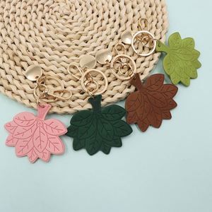 Creative Pomelo Leaves Pendants Fashion Leaf Shape Bag <b>Charm</b> with <b>Keyring</b> Faux Leather Leaves Bag Pendant for Decoration - Product Image 3
