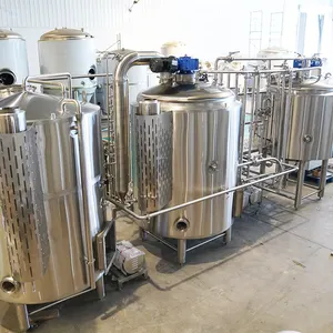Produksi Bir Kerajinan Mesin Pembuatan Bir Otomatis Microbreery Beer Brewing Sistem Pembuatan Bir Dua Peralatan Brewhouse untuk Dijual